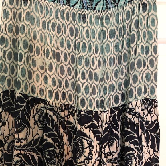 EUC LOFT Beach Strapless Tube Maxi Dress {blues} M - Picture 4 of 6
